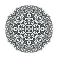 Round mandala design for coloring page and decoration vector