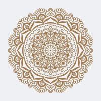 Round mandala design for coloring page and decoration vector