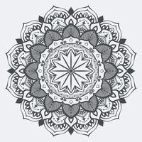 Round mandala design for coloring page and decoration vector
