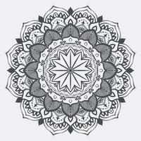 Round mandala design for coloring page and decoration vector