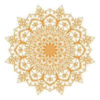 Round mandala design for coloring page and decoration vector