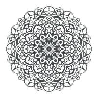 Round mandala design for coloring page and decoration vector