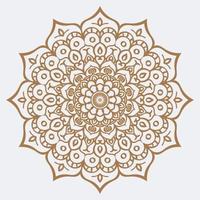 Round mandala design for coloring page and decoration vector