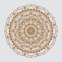 Round mandala design for coloring page and decoration vector