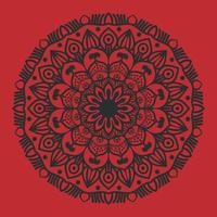 Round mandala design for coloring page and decoration vector