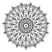 Round mandala design for coloring page and decoration vector