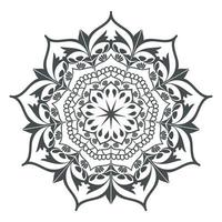 Round mandala design for coloring page and decoration vector