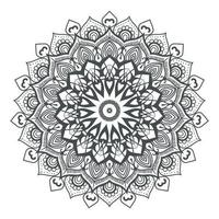 Round mandala design for coloring page and decoration vector