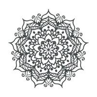 Round mandala design for coloring page and decoration vector