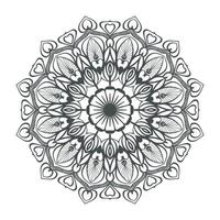 Round mandala design for coloring page and decoration vector