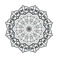 Round mandala design for coloring page and decoration vector