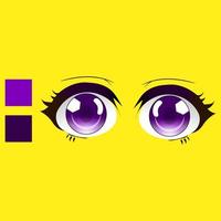 Premium vector l cute and beautiful anime eyes. royalty free.