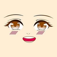 Premium vector l cute and beautiful anime eye. royalty free.