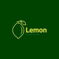 abstract color lemon fruit logo design vector