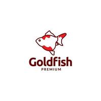 line art abstract gold fish logo vector