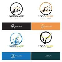 Hair treatment logo hair transplantation logo,removal logo vector image design illustration