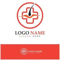 Hair treatment logo hair transplantation logo,removal logo vector image design illustration