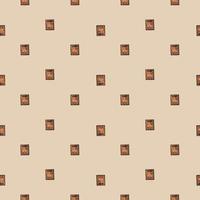 Mailbox engraved seamless pattern. Vintage letterbox in hand drawn style. vector