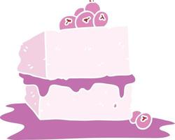 quirky hand drawn cartoon cake vector