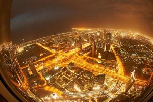 Dubai night skyline photo