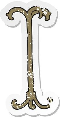 retro distressed sticker of a cartoon coat stand