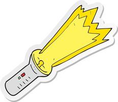 sticker of a cartoon torch vector