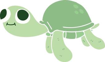 quirky hand drawn cartoon turtle vector