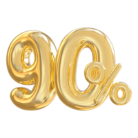 sale number 90 percent off golden png