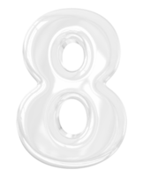 3d silver number 8 png