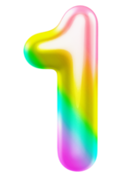 number 1 3d gradient png