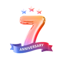 7 anni anniversario numero png