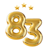 83 years anniversary number png