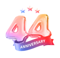 44 anni anniversario numero png