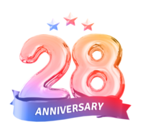 28 anni anniversario numero png