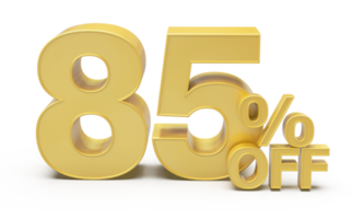 sale number 85 percent off golden png