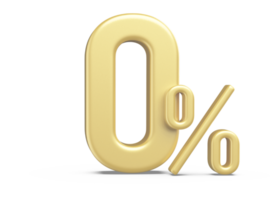 sale number 0 percent off golden png