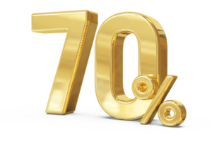 promotion 70 nombre pour cent 3d png