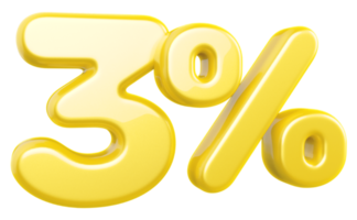 promotion 3 number percent png