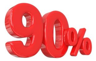 sale number 90 percent 3d png