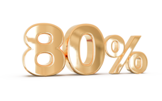 sale number 80 percent 3d png