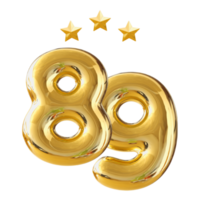 89 years anniversary number png