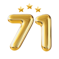 71 years anniversary number png