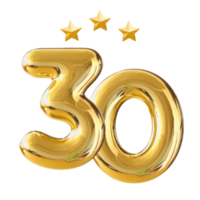 30 years anniversary number png