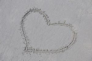 Heart in sand photo