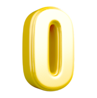 número dourado 0 png