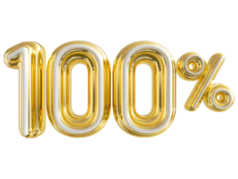 numero 100 per cento d'oro lusso png