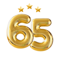 65 years anniversary number png