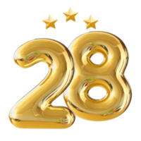 28 anni anniversario numero png