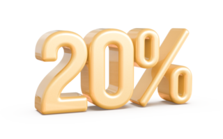 promotion number 20 percent 3d png