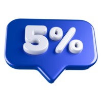 icon number 5 percent promotion png